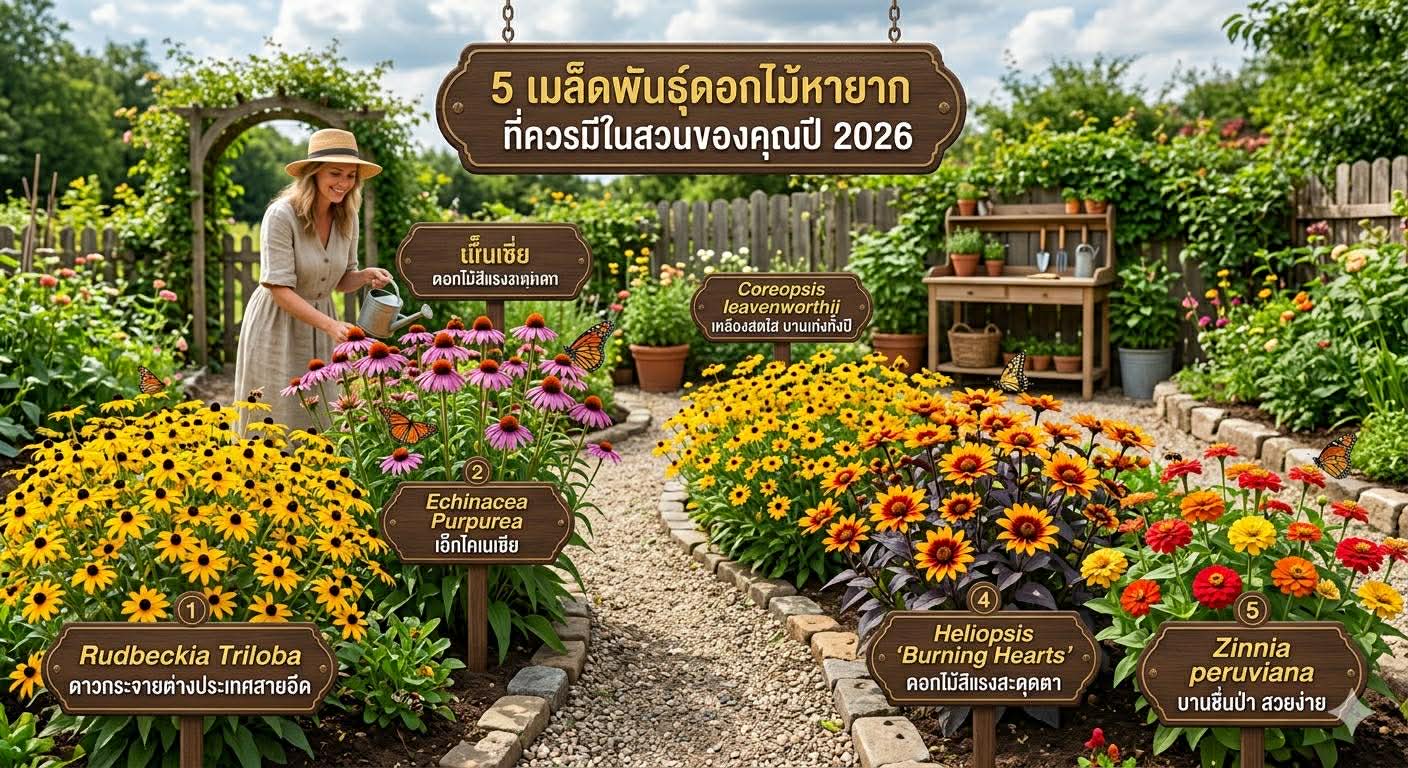 5 เมล็ดพันธุ์ดอกไม้หายากที่ควรมีในสวนของคุณปี 2026